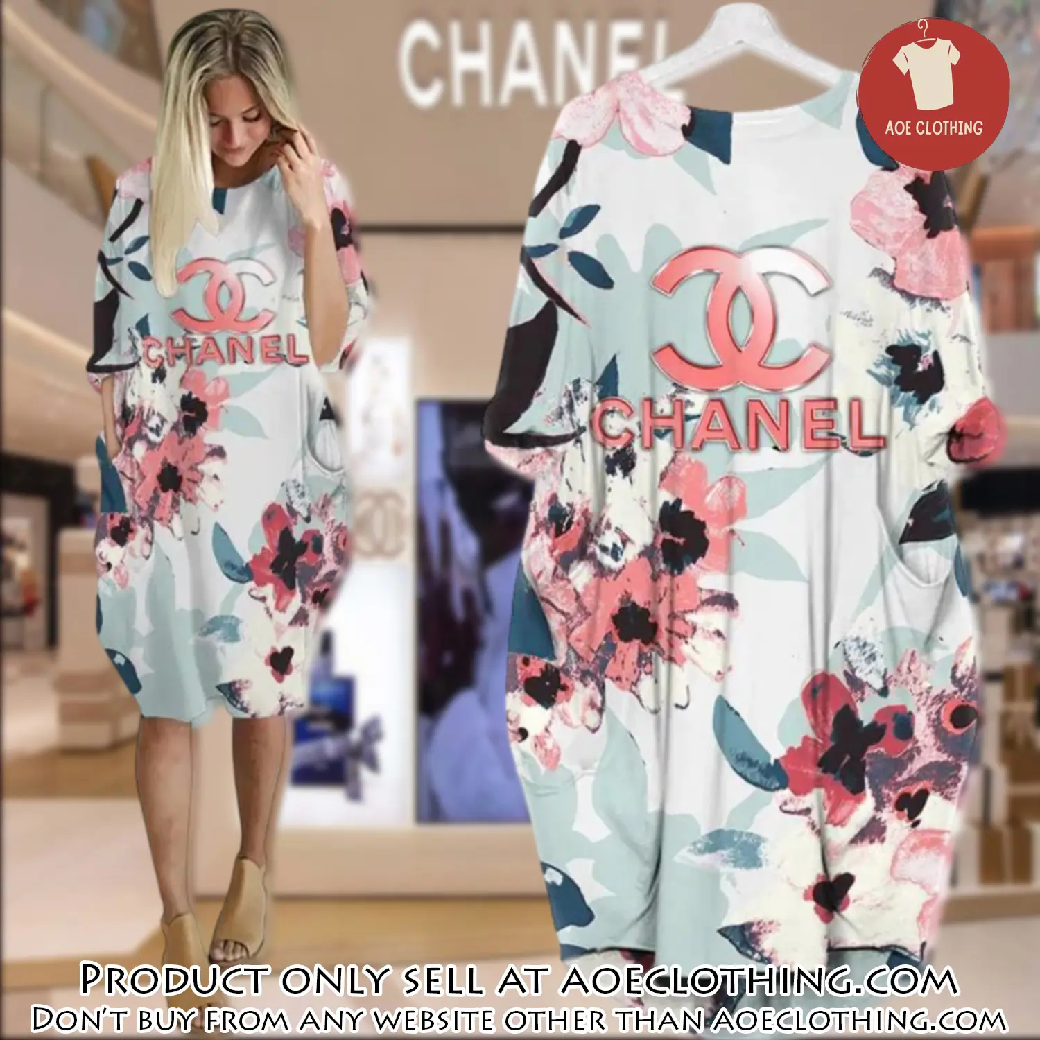 Chanel flower batwing pocket dress luxury brand for women pd078 aoe1838770